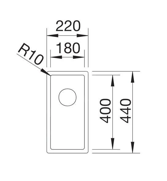 Blanco Claron 180 - Fregadero, 440x220 Mm, InFino, Acero Inoxidable 521564 4 Blanco Claron 180 - Fregadero, 440x220 Mm, InFino, Acero Inoxidable 521564 - Imagen 2