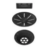 Blanco Accesorios - Juego De Desagüe C-overflow, BlackEdition, Negro Mat 239975