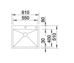 Blanco Zerox 550 - Fregadero, 610x510 Mm, InFino, Acero Inoxidable 521638 -Franke Shop 0d15ff563ed39b9a04576e8e