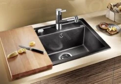 Blanco Dalago 5 - Fregadero De Silgranite, 515x510 Mm, Con Control De Desagüe, Negro 525871 -Franke Shop 160817834e009e1c00999b4b