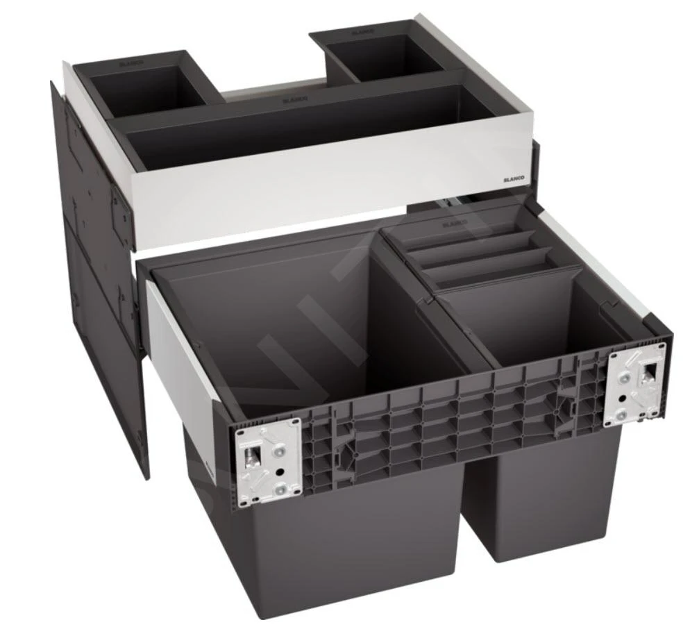 Blanco Select - Cubo De Basura Empotrado, Con Compartimento, Capacidad 46 L 526210 3 Blanco Select - Cubo De Basura Empotrado, Con Compartimento, Capacidad 46 L 526210