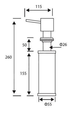 Franke Accesorios - Dispensador De Detergente FD 300, Cromo 119.0085.067 -Franke Shop 18d49a7d733821ca444585c6