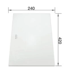 Blanco Accesorios - Tabla De Cortar 420x240 Mm, Cristal/blanco 225333 -Franke Shop 1bb597ed26f641183bb3281c