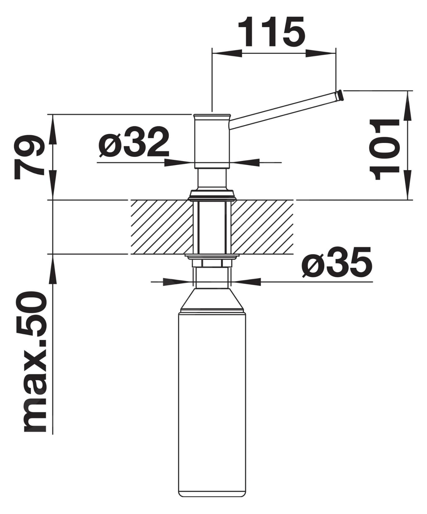 Blanco Accesorios - Dispensador De Detergente Livia, Oro Satinado 526698 4 Blanco Accesorios - Dispensador De Detergente Livia, Oro Satinado 526698 - Imagen 2