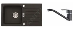 Alveus Conjuntos De Cocina - Conjunto De Fregadero Niagara 30 Y Grifo Nina, Carbon SETA142