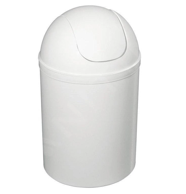 Aqualine Accesorios - Cubo De Basura Basculante 5l, Plástico Blanco 20309 3 Aqualine Accesorios - Cubo De Basura Basculante 5l, Plástico Blanco 20309