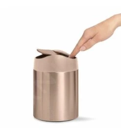 Simplehuman Cubos De Basura - Cubo De Basura Mini Para Mesa 1,5 L, Rose Gold CW2085 -Franke Shop 2384f11cd5ec96c29072f89b
