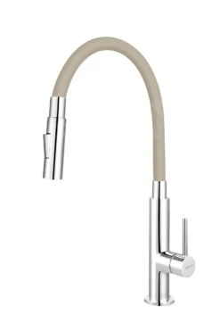 Novaservis Ferro - Grifo De Fregadero Con Brazo Flexible, 2 Chorros, Beige /cromo 70730,0BE