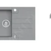 Alveus Conjuntos De Cocina - Conjunto De Fregadero Rock 130 Y Grifo Tonia, Concrete SETA067
