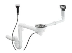 Hansgrohe Juegos De Desagüe - Conjunto De Desagüe Automático Con Rebosadero Para Fregadero De Un Seno, Acero Inoxidable 43931800