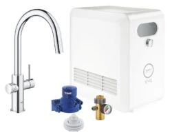 Grohe Blue Professional - Grifo De Fregadero Con Enfriador Y Filtro, Ducha Extraíble, Cromo 31325002