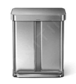Simplehuman Cubos De Basura - Cubo De Basura Para Residuos Clasificados, Con Bolsillo Para Bolsas, 58 L, Acero Inoxidable Cepillado CW2025 -Franke Shop 3869b507b155de043a298872