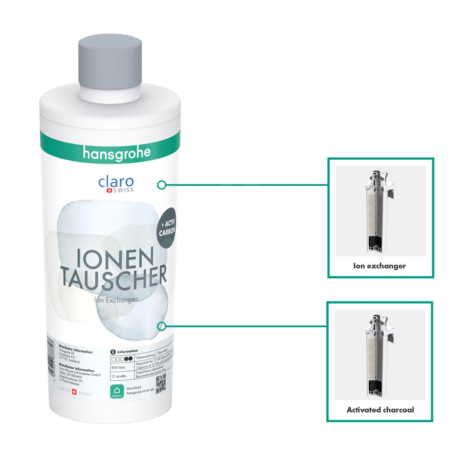 Hansgrohe Aqittura M91 - Filtro Intercambiador De Iones Y Carbón Activo 76815000 5 Hansgrohe Aqittura M91 - Filtro Intercambiador De Iones Y Carbón Activo 76815000 - Imagen 3