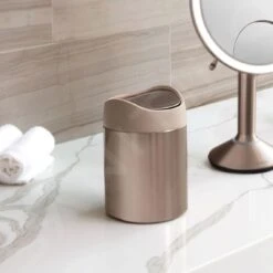 Simplehuman Cubos De Basura - Cubo De Basura Mini Para Mesa 1,5 L, Rose Gold CW2085 -Franke Shop 49877680e72cf91c254a6d66