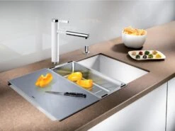 Blanco Accesorios - Tabla De Cortar Para Fregadero, Cristal Plateado 227697 11 Blanco Accesorios - Tabla De Cortar Para Fregadero, Cristal Plateado 227697 -Franke Shop 49df25e4024624cd812c1634