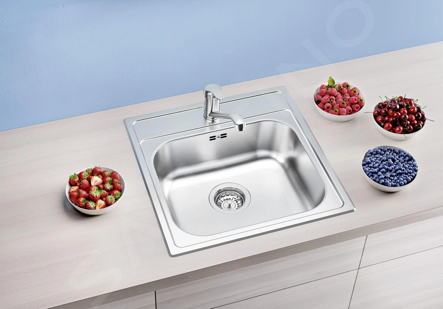 Blanco Dana - Fregadero, 480x500 Mm, Acero Inoxidable 525322 5 Blanco Dana - Fregadero, 480x500 Mm, Acero Inoxidable 525322 - Imagen 3