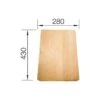 Blanco Accesorios - Tabla De Cortar Subline, 280x430 Mm, Haya 514544