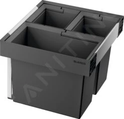 Blanco Flexon II - Cubo De Basura Extraíble Empotrado, Con Compartimientos Separados, Capacidad 46 L 526643