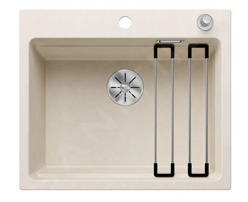 Blanco Etagon 6 - Fregadero De Silgranite, 600x510 Mm, Con Control De Desagüe Y Accesorios, InFino, Blanco Suave 527077 3 Blanco Etagon 6 - Fregadero De Silgranite, 600x510 Mm, Con Control De Desagüe Y Accesorios, InFino, Blanco Suave 527077