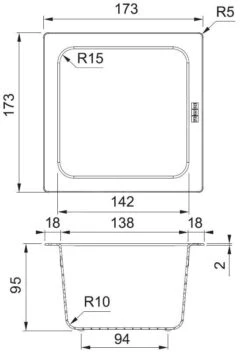 Franke Accesorios - Cubeta Pequeña Para Fregadero ALL-IN, Gris 133.0655.224 -Franke Shop 593a2a95fe8b57d26868468e