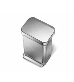 Simplehuman Cubos De Basura - Cubo De Basura Con Bolsillo Para Bolsas, 45 L, Acero Inoxidable Cepillado CW2024 -Franke Shop 59a1a17af55f11624e4ed253