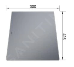 Blanco Accesorios - Tabla De Cortar 425x300 Mm, Cristal/plata 230970 -Franke Shop 5a78a1e95a8a670f37dfb24e