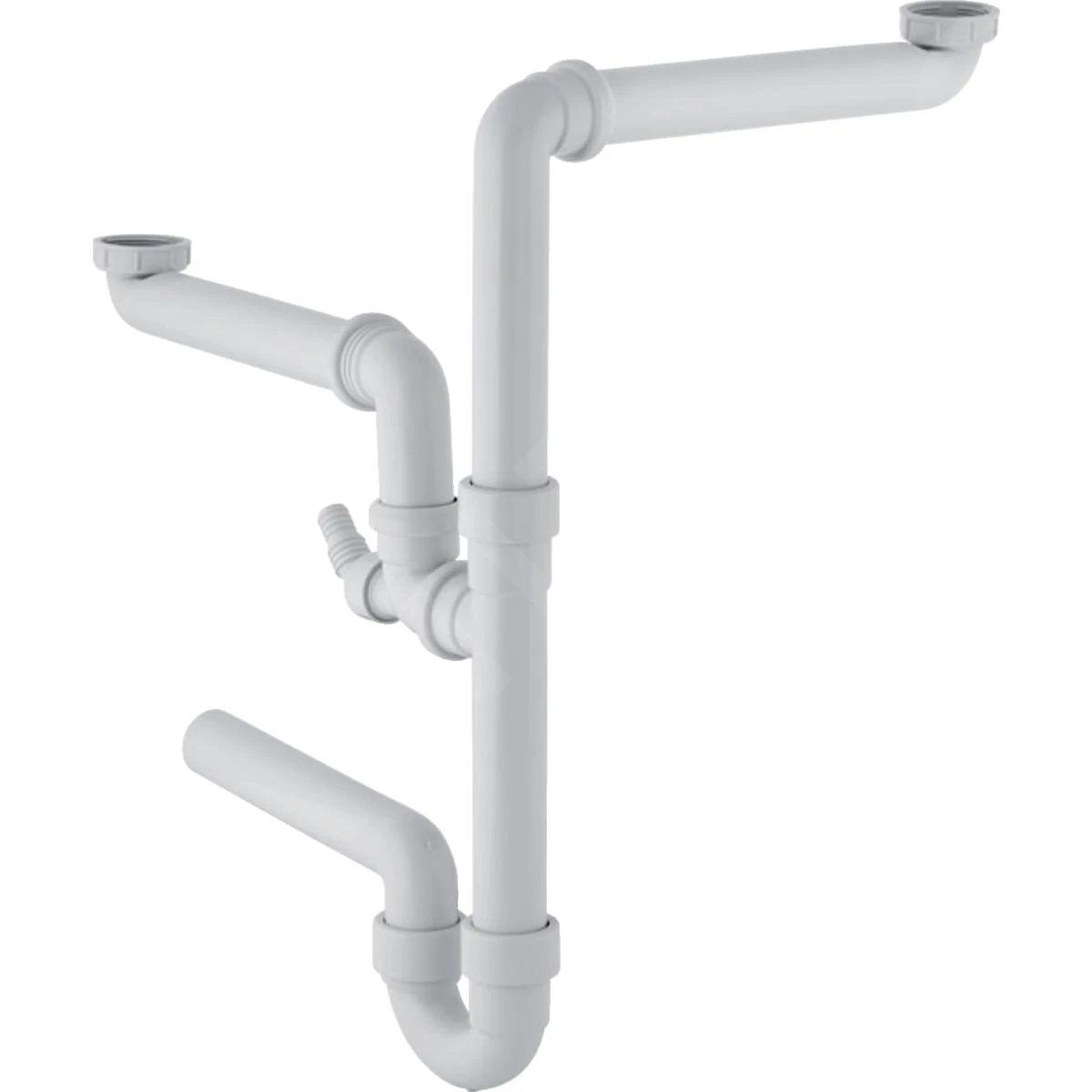 Geberit Accesorios - Tapón De Olores Para Fregadero Doble, Con Manguera Angular, Salida Horizontal, D 40 Mm 152.886.11.1 3 Geberit Accesorios - Tapón De Olores Para Fregadero Doble, Con Manguera Angular, Salida Horizontal, D 40 Mm 152.886.11.1