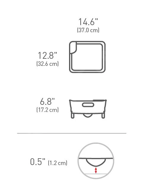 Simplehuman Accesorios De Cocina - Escurreplatos 370x326x172 Mm, Blanco KT1104 4 Simplehuman Accesorios De Cocina - Escurreplatos 370x326x172 Mm, Blanco KT1104 - Imagen 2