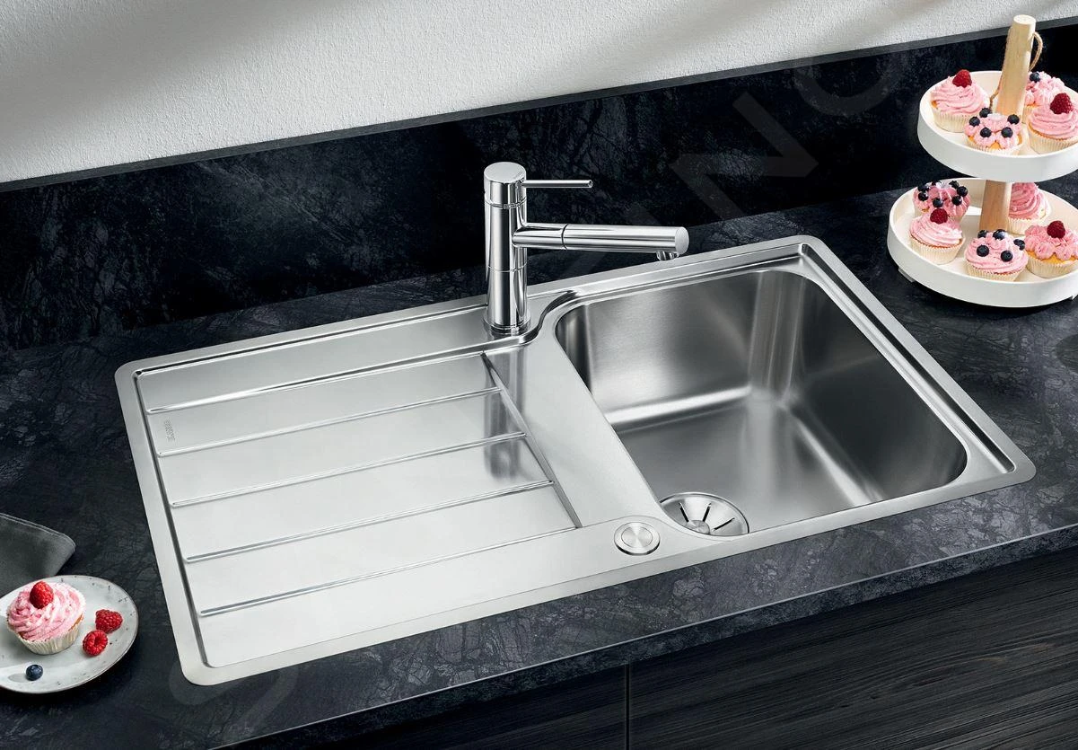 Blanco Classimo - Fregadero 86x50 Cm, Con Control De Desagüe, InFino, Acero Inoxidable Cepillado 525330 5 Blanco Classimo - Fregadero 86x50 Cm, Con Control De Desagüe, InFino, Acero Inoxidable Cepillado 525330 - Imagen 3