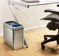 Simplehuman Cubos De Basura - Cubo Abierto Para Residuos Clasificados 20 L, Acero Inoxidable Cepillado CW1470 -Franke Shop 6b575a61c3b7ba4a34e652d7