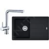Franke Conjuntos De Cocina - Conjunto De Cocina G97, Fregadero De Granito BFG 611-78, ónix + Grifo SAMOA, Cromo 114.0439.152