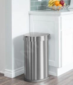 Simplehuman Cubos De Basura - Cubo De Basura Con Apertura Sin Contacto Con Sensor De Movimiento, 45 L, Acero Inoxidable Cepillado ST2009 -Franke Shop 734794a4d1080ef87bb749f7