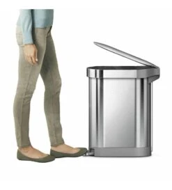Simplehuman Cubos De Basura - Cubo De Basura Slim 45 L, Acero Inoxidable Cepillado CW2044 -Franke Shop 7febcdfd5d32dfd2efeba28b