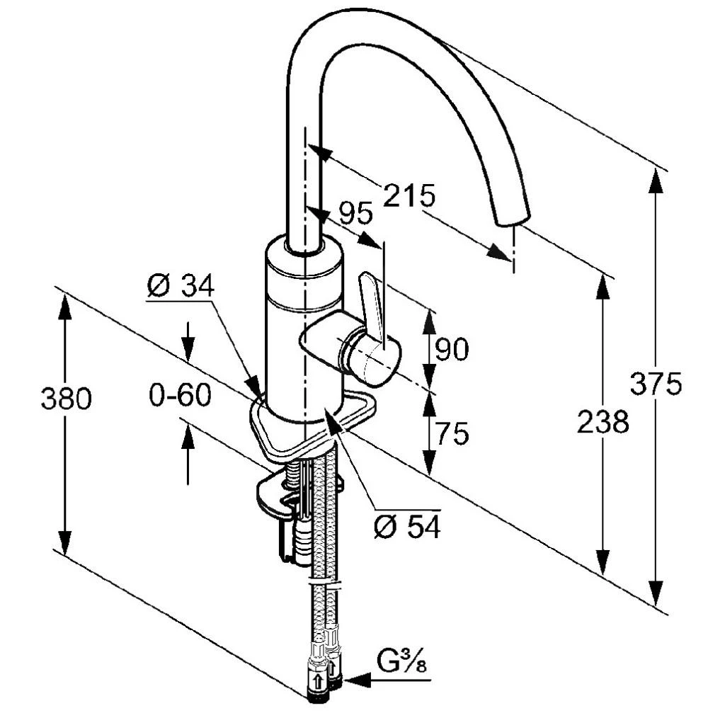 Kludi E-Go - Grifo Monomando Automático De Fregadero, Alimentación De Red, Cromo 422000575 4 Kludi E-Go - Grifo Monomando Automático De Fregadero, Alimentación De Red, Cromo 422000575 - Imagen 2