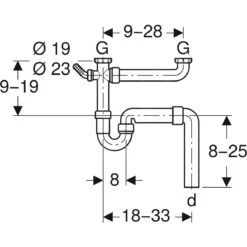 Geberit Accesorios - Tapón De Olores Para Fregadero Doble, Con Manguera Angular, Salida Vertical, D 50 Mm 152.553.11.1 -Franke Shop 805ac70cb2721d37dbea4af3