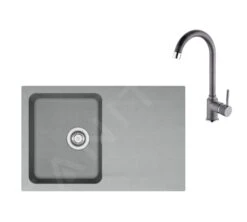 Franke Conjuntos De Cocina - Set T97, Tectonitový Dřez OID 611-78 Y Grifo FP 9000.084, Gris 143.0675.620