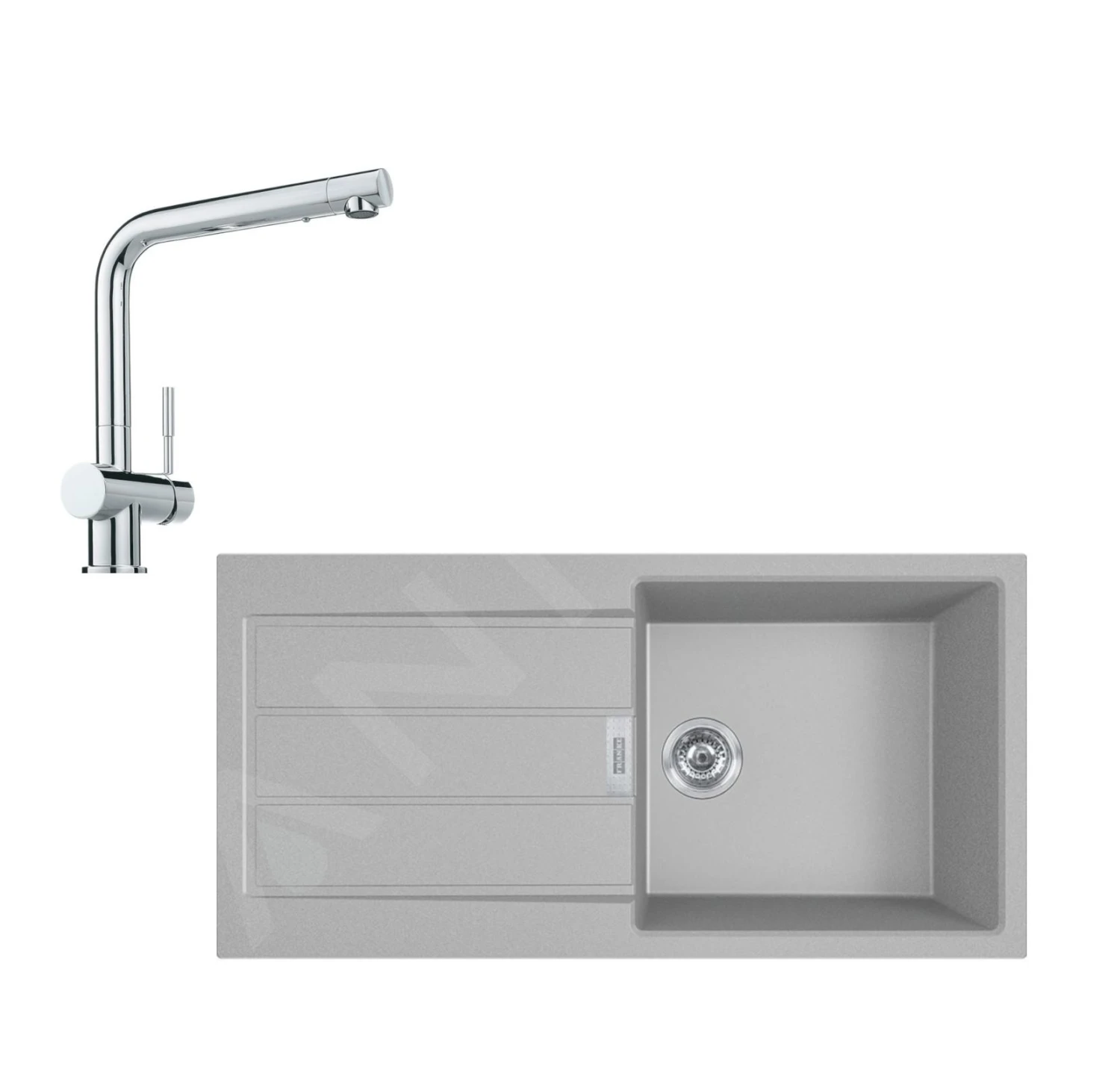 Franke Conjuntos De Cocina - Conjunto De Cocina T76, Fregadero De Tectonite S2D 611-100 Y Grifo Samoa, Gris/cromo 143.0650.602 3 Franke Conjuntos De Cocina - Conjunto De Cocina T76, Fregadero De Tectonite S2D 611-100 Y Grifo Samoa, Gris/cromo 143.0650.602