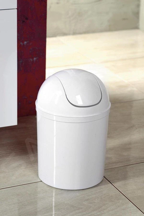 Aqualine Accesorios - Cubo De Basura Basculante 5l, Plástico Blanco 20309 5 Aqualine Accesorios - Cubo De Basura Basculante 5l, Plástico Blanco 20309 - Imagen 3