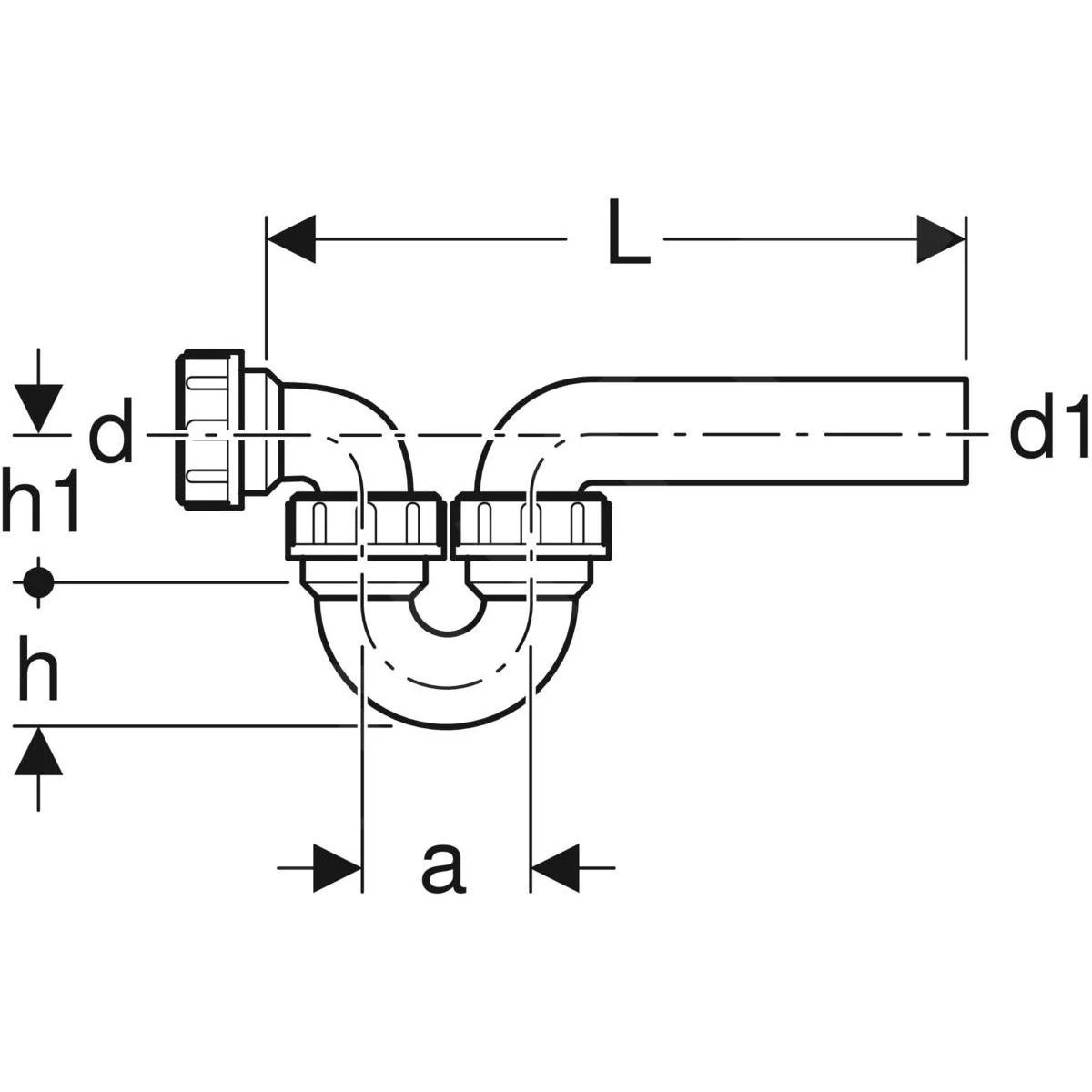 Geberit Accesorios - Sifón De Fregadero, Con Conexión De Rosca, Entrada/salida Horizontal, D 50 Mm, D1 56 Mm 152.045.16.1 4 Geberit Accesorios - Sifón De Fregadero, Con Conexión De Rosca, Entrada/salida Horizontal, D 50 Mm, D1 56 Mm 152.045.16.1 - Imagen 2