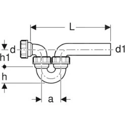 Geberit Accesorios - Sifón De Fregadero, Con Conexión De Rosca, Entrada/salida Horizontal, D 56 Mm, D1 56 Mm 152.046.16.1 6 Geberit Accesorios - Sifón De Fregadero, Con Conexión De Rosca, Entrada/salida Horizontal, D 56 Mm, D1 56 Mm 152.046.16.1 -Franke Shop 97d2caee1d5d3100ca507091 2