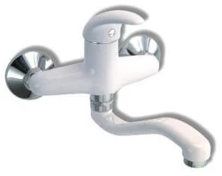 Novaservis Metalia 55 - Grifo De Fregadero, Blanco/cromo 55070,1