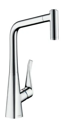 Hansgrohe M71 - Grifo De Fregadero Metris Con Ducha Extraíble, EcoSmart, Cromo 14780000