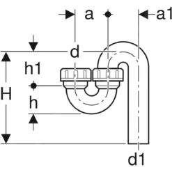 Geberit Accesorios - Sifón De Fregadero, Con Conexión De Rosca, Entrada/salida Vertical, D 50 Mm, D1 56 Mm 152.041.16.1 -Franke Shop 9be9b2816afcba98e0fea39f 2