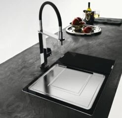 Franke Accesorios - Escurridor Móvil, 342x430x22 Mm, Acero Inoxidable/plástico Negro 112.0188.651 -Franke Shop 9bef35671a8a849f23681a13