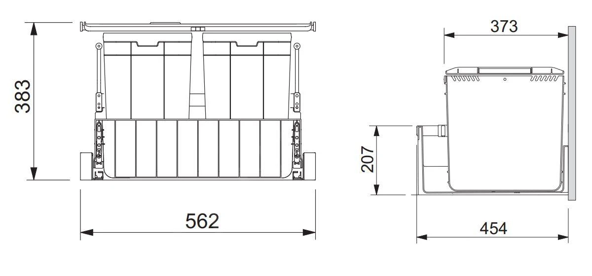 Franke Sortery - Cubo De Basura Integrado 300-60 Duo 121.0150.143 4 Franke Sortery - Cubo De Basura Integrado 300-60 Duo 121.0150.143 - Imagen 2