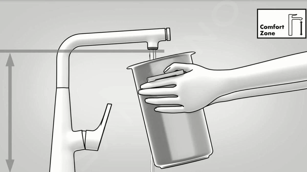 Hansgrohe M54 - Grifo De Fregadero Talis, Aspecto De Acero Inoxidable 72840800 6 Hansgrohe M54 - Grifo De Fregadero Talis, Aspecto De Acero Inoxidable 72840800 - Imagen 4