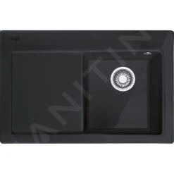 Franke Mythos - Fregadero De Cerámica MTK 611-78/7, 780x510 Mm, Onyx 124.0433.433