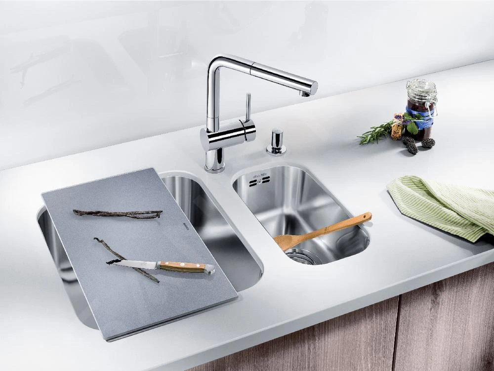 Blanco Accesorios - Tabla De Cortar Para Fregadero, Cristal Plateado 227697 5 Blanco Accesorios - Tabla De Cortar Para Fregadero, Cristal Plateado 227697 - Imagen 3