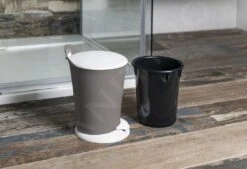 Aqualine Accesorios - Cubo De Basura Pedal 6 L, Terra/blanco TRN-079-05 -Franke Shop a97dac7320312001e19ba32c