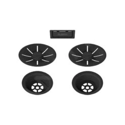 Blanco Accesorios - Juego De Desagüe C-overflow, Para Fregadero De Dos Senos, BlackEdition, Negro Mat 239979